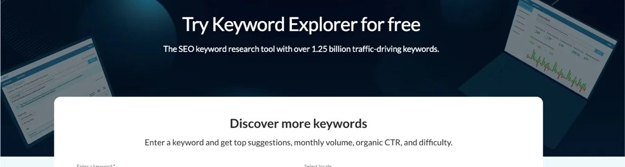 Moz Keyword Explorer homepage
