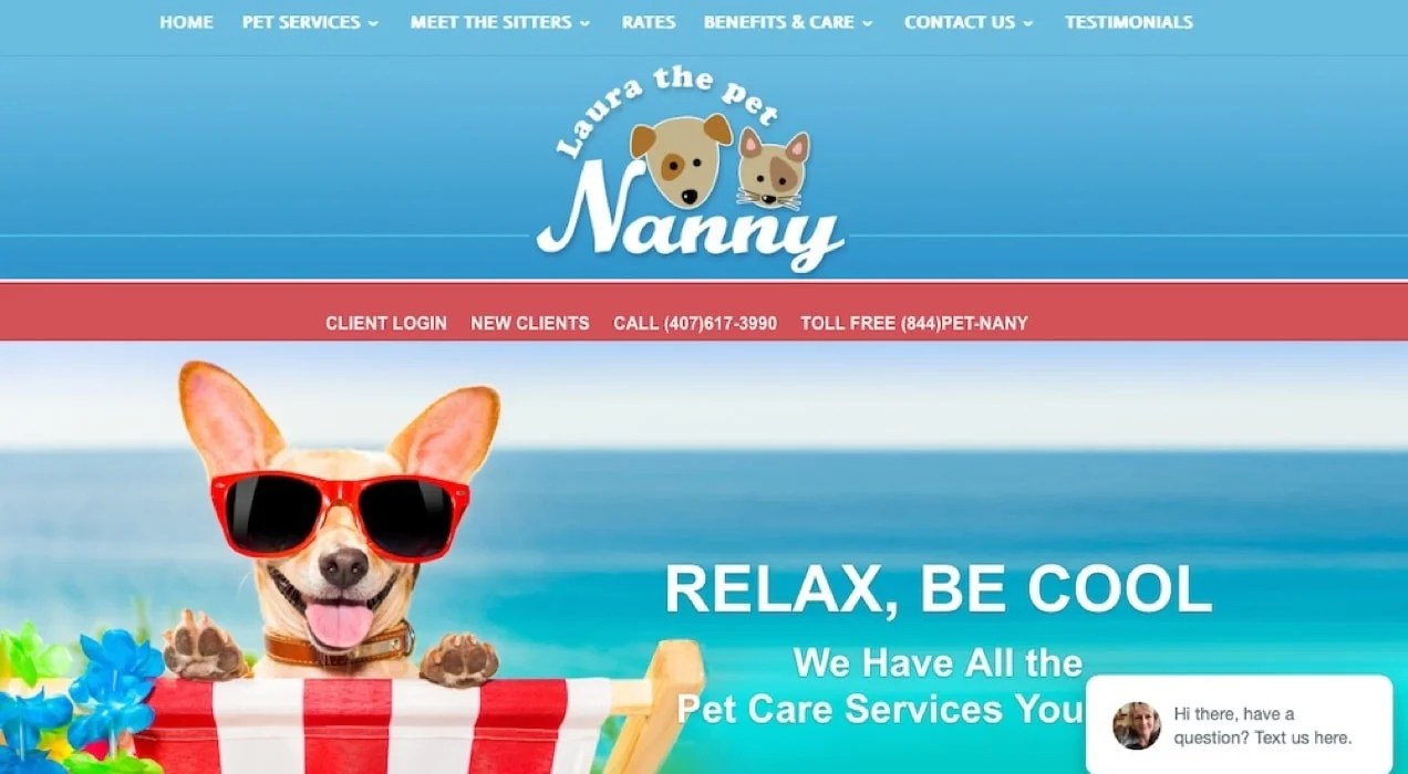 Laura the Pet Nanny homepage