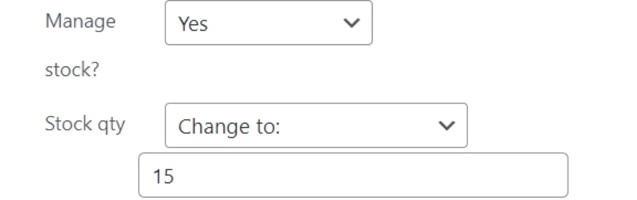 changing stock settings in bulk