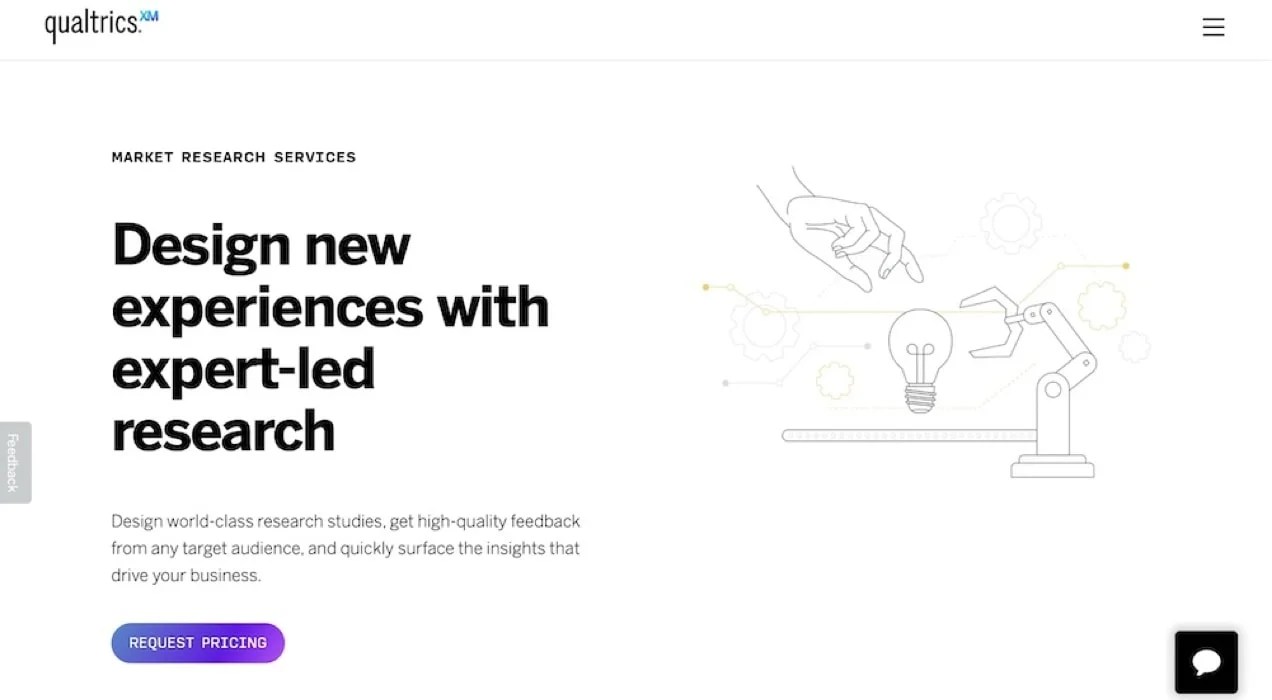 Qualtrics homepage