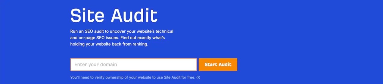 Site Audit tool from Ahrefs