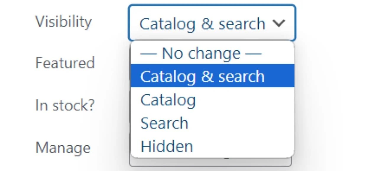 editing visibility settings