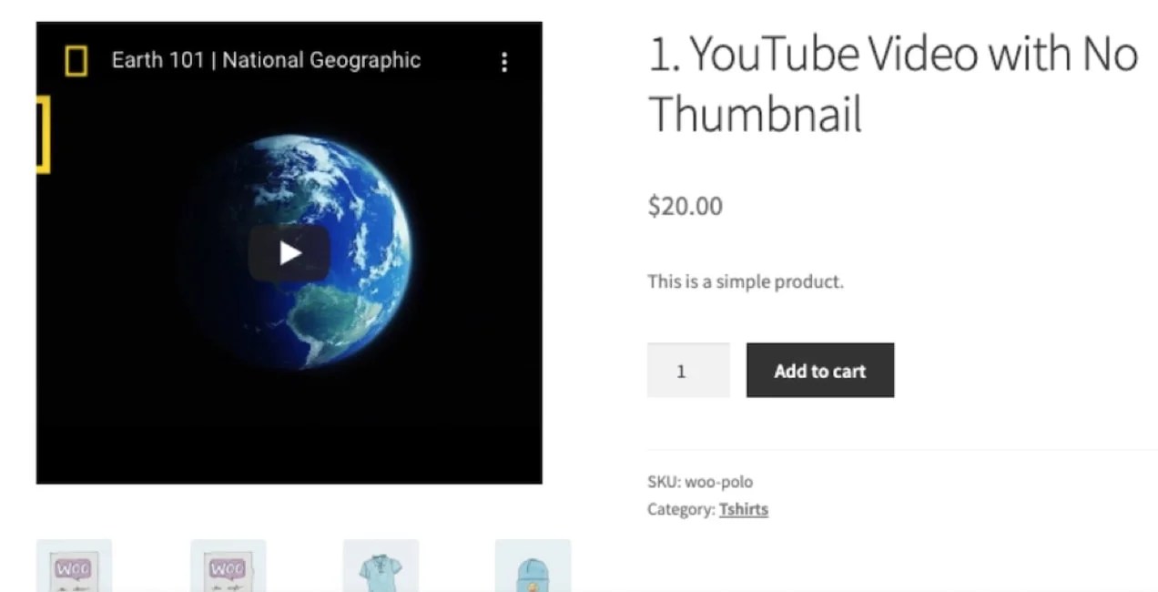 example of a WooCommerce product video