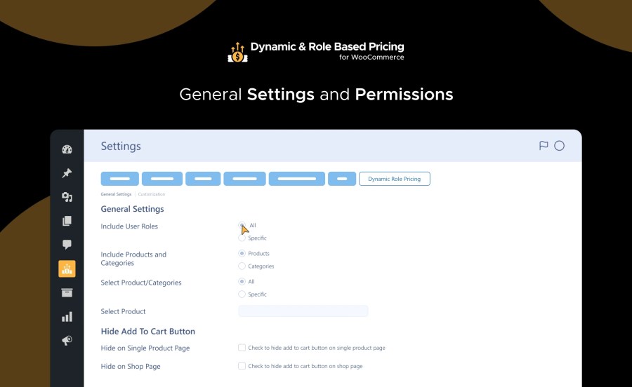 General Settings and Permissions Feature