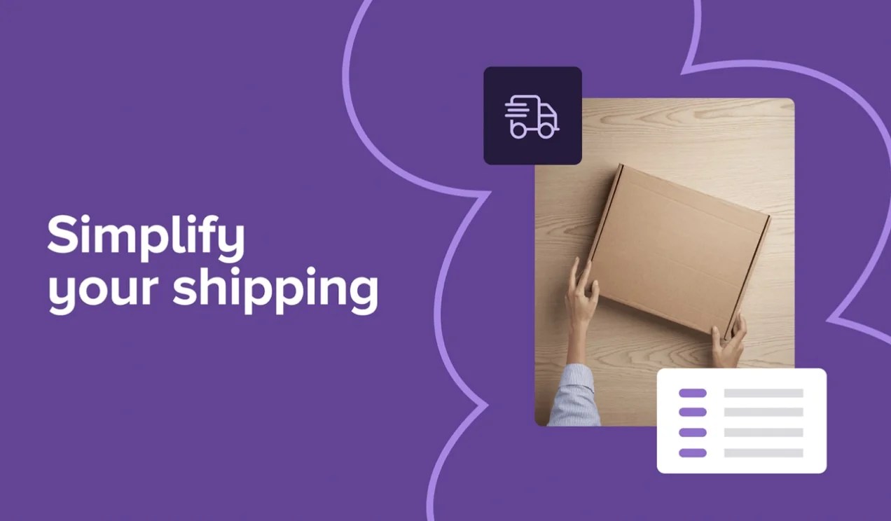 WooPayments call out with title, icons, and a cardboard box for shipping.