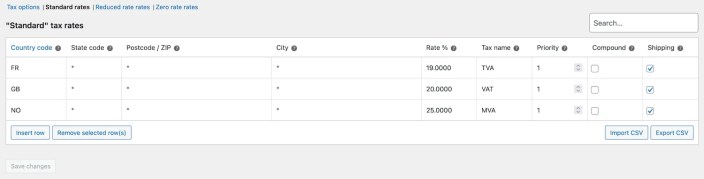 How to configure Tax Scenario 2's tax rates