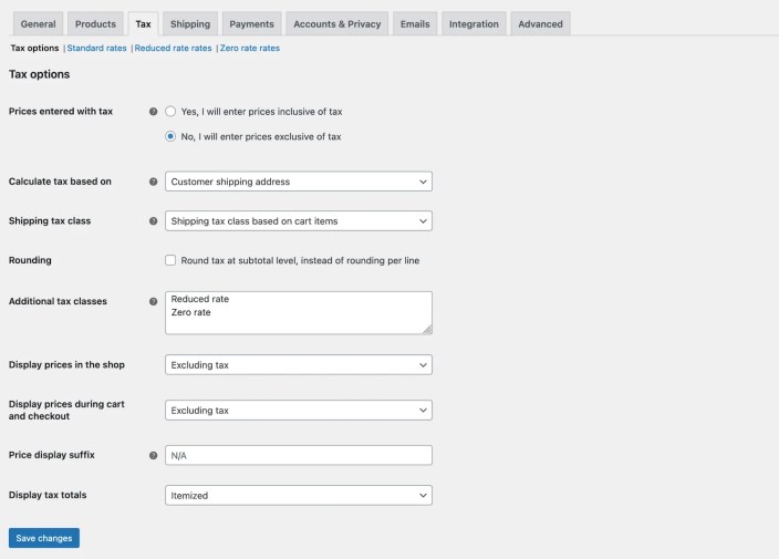 How to configure Tax Scenario 2's tax settings