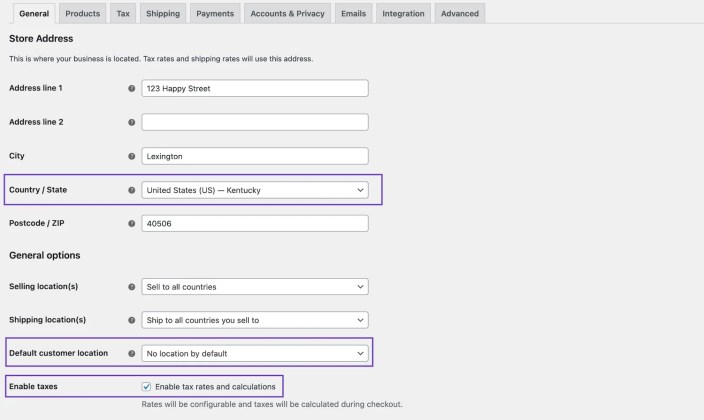 Scenario 5 General settings