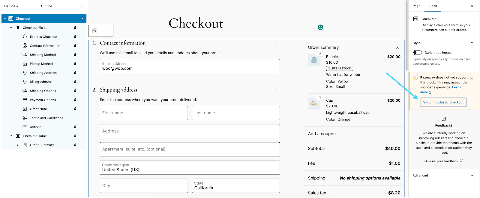 Customizing the Cart and Checkout Pages Documentation - WooCommerce