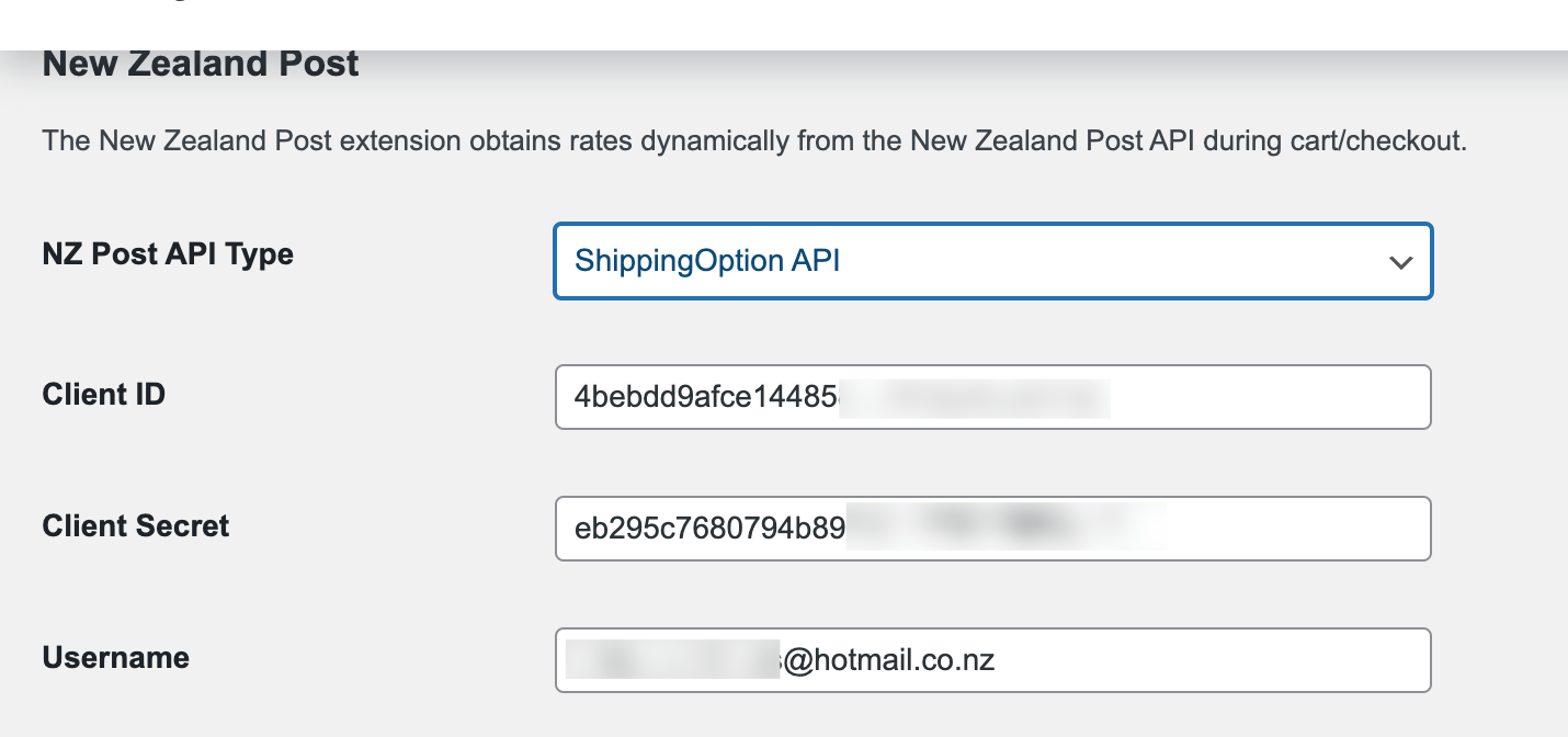 Api Nz NZ Post API Configuration Documentation - WooCommerce
