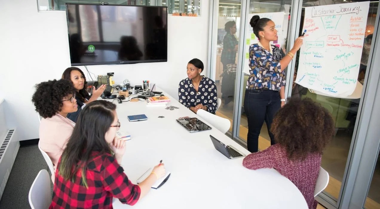 meeting in a conference room