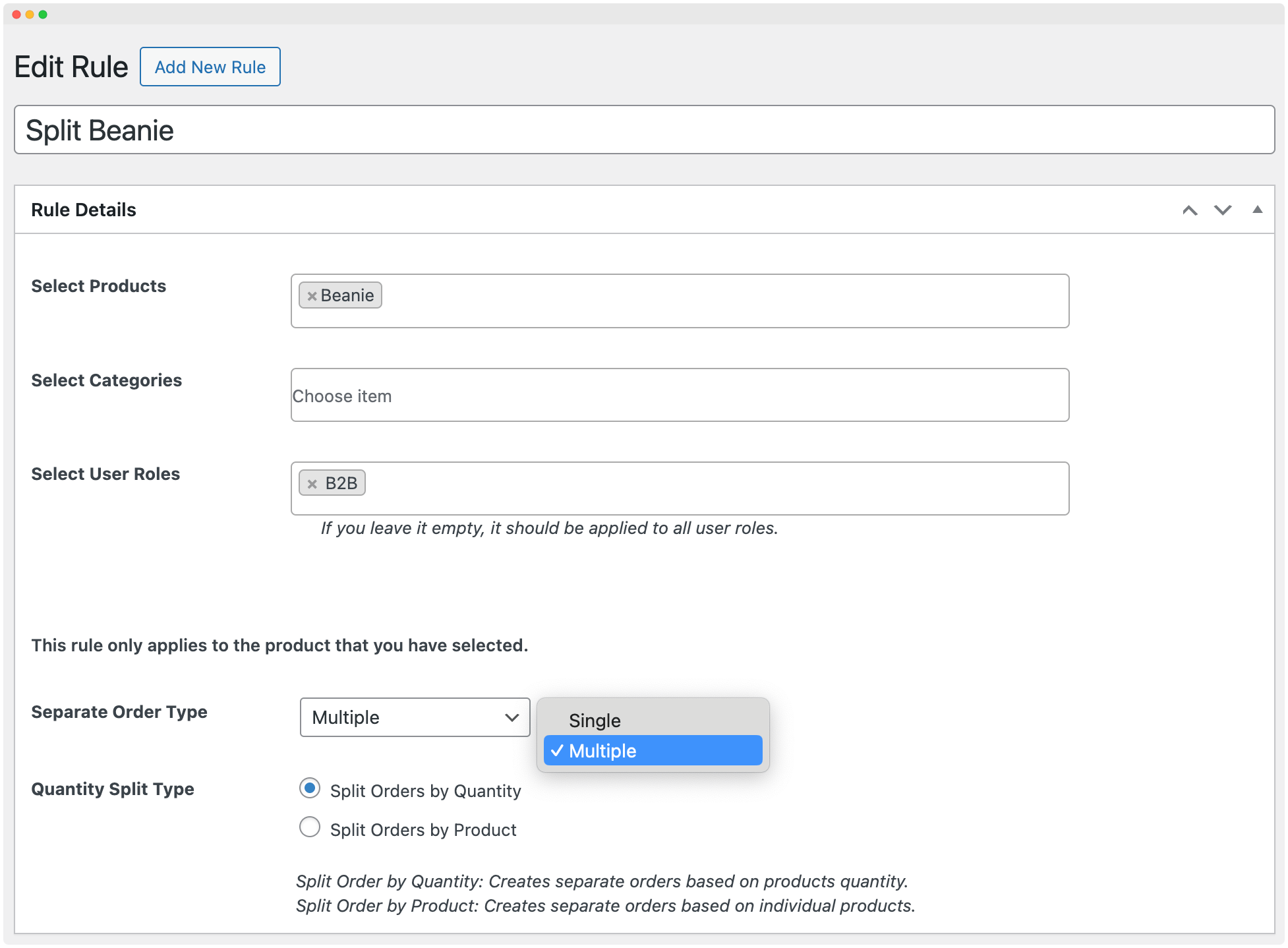 Split Rule Computer Systems Advanced Split Order - WooCommerce Marketplace