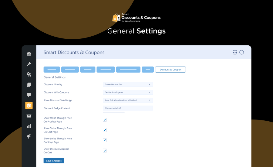 Discount & Coupon General Settings