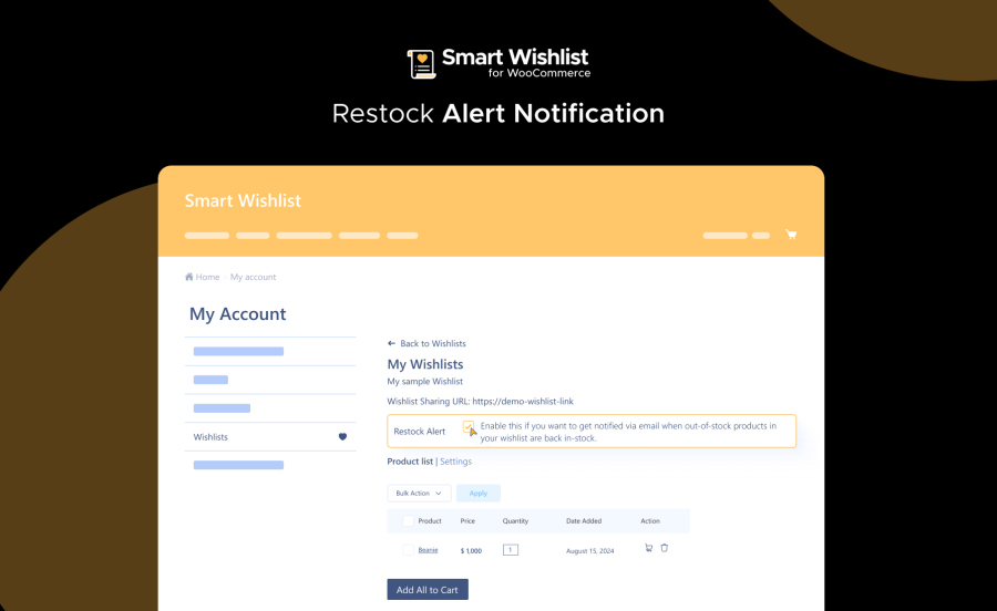 Restock Alert Notification