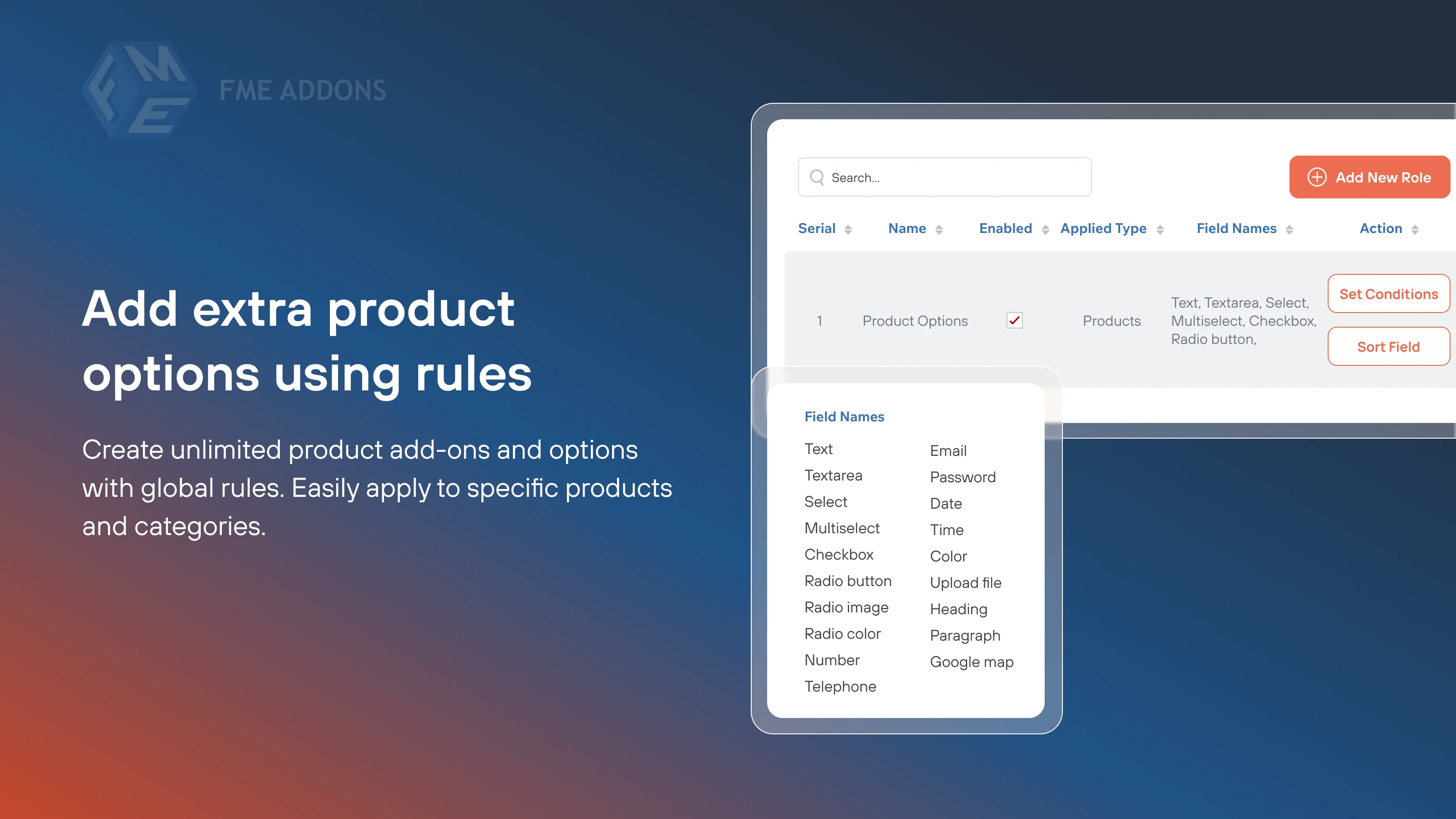 WooCommerce Product Add-ons - Custom Product Fields
