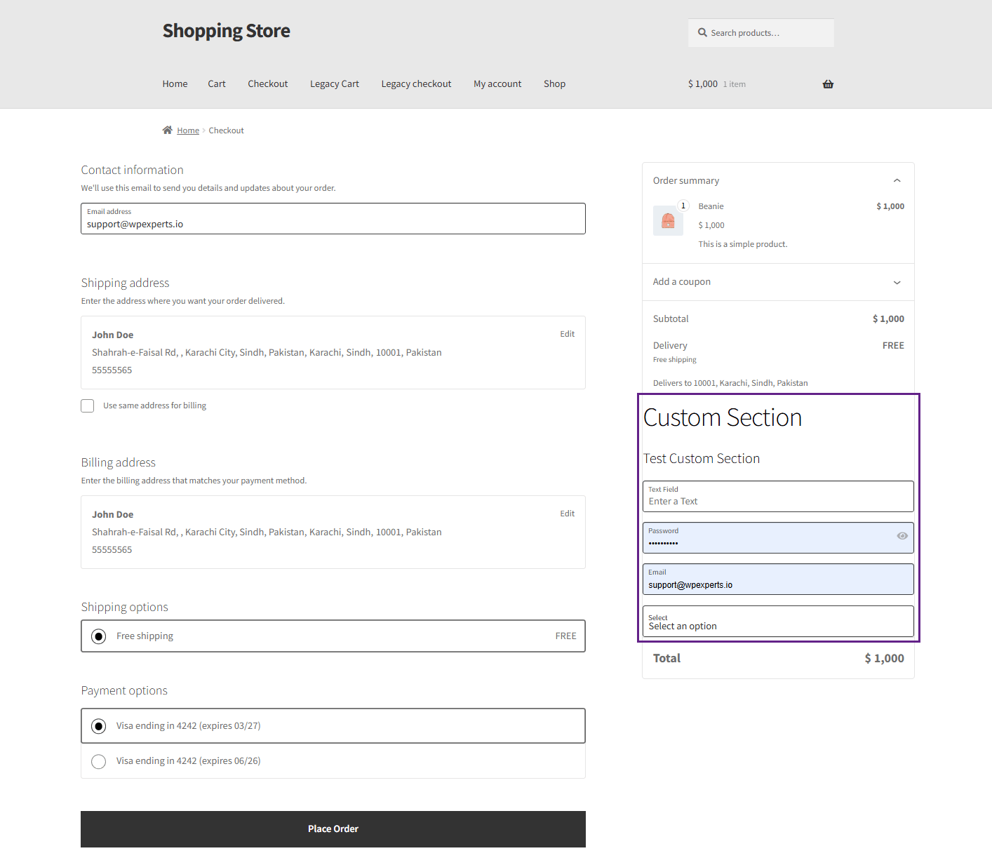 Custom Checkout Fields Editor Documentation - WooCommerce