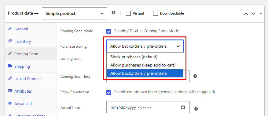 Control Purchases Before Launch