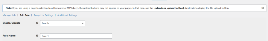 Display File Upload Button Via Short Code