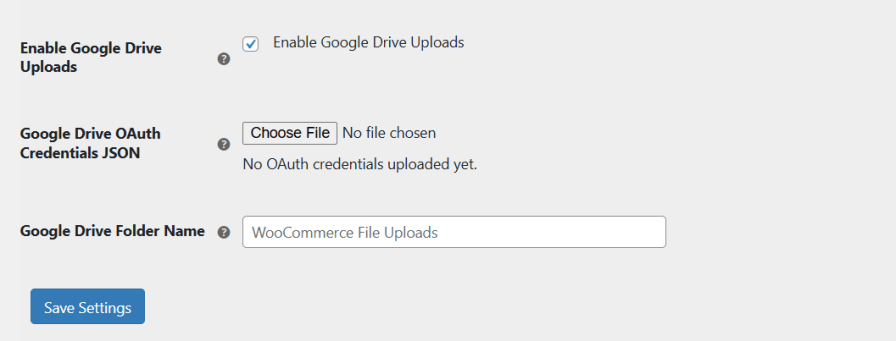 Integrate Google Drive to Store Uploaded Files