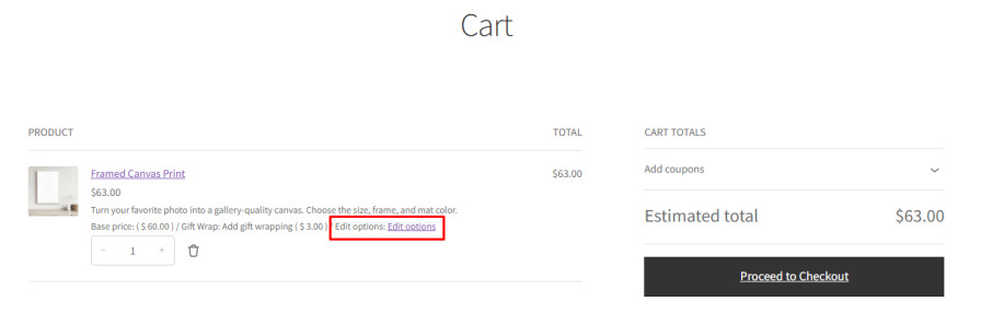 Let Customers Edit Add-Ons From the Cart