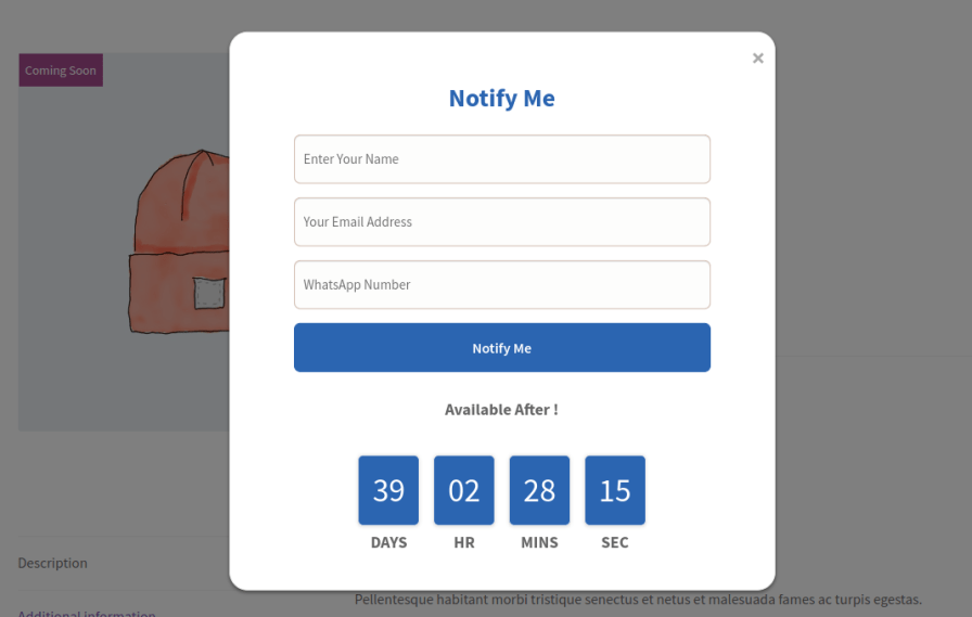 Let Customers Request a Notify Me Alert