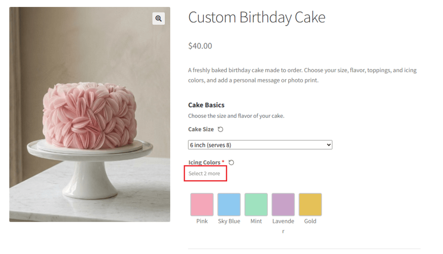 Limit How Many Options Customers Can Select