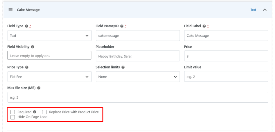 Mark Product Fields as Required