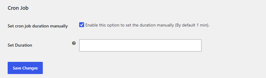 Set a Custom Cron Job Duration
