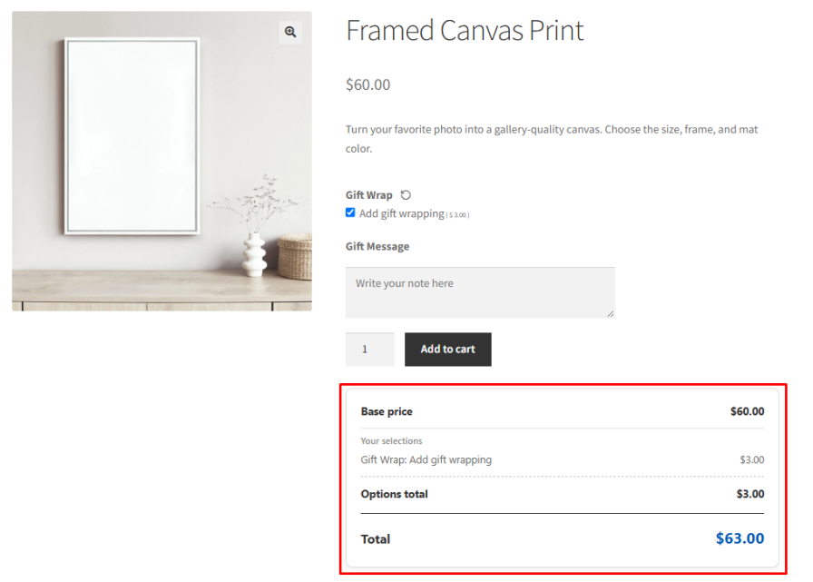 Show a Live Price Breakdown on the Product Page