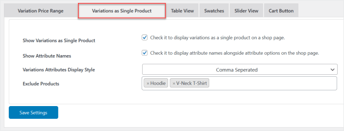 woocommerce variations manager plugin