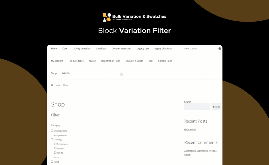 Block Variation Filter