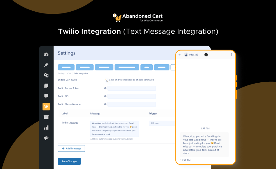 Twilio Integration (Text Message Integration)