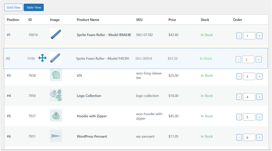 Drag & Drop in Table View