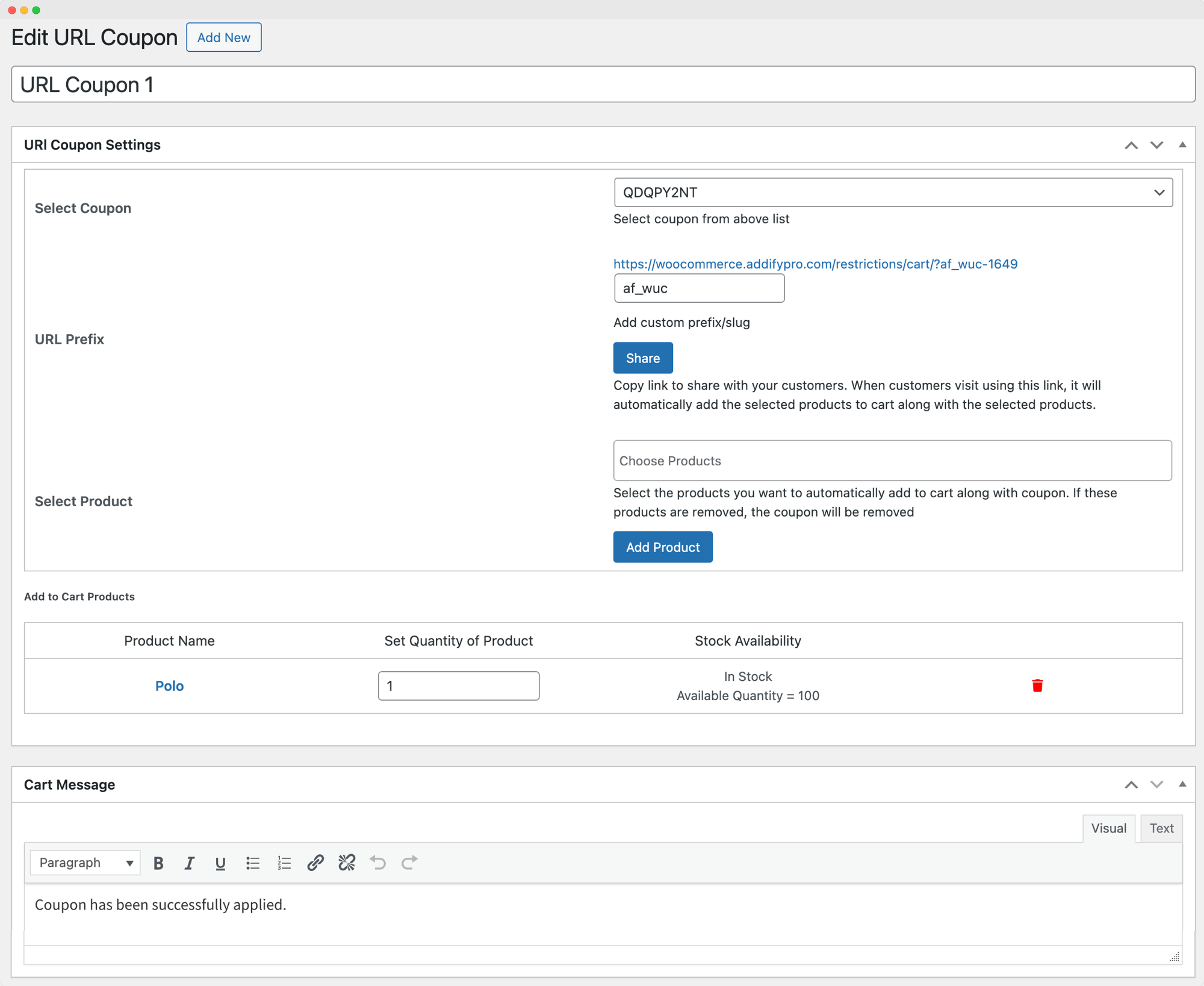 Advanced URL Coupons Marketplace