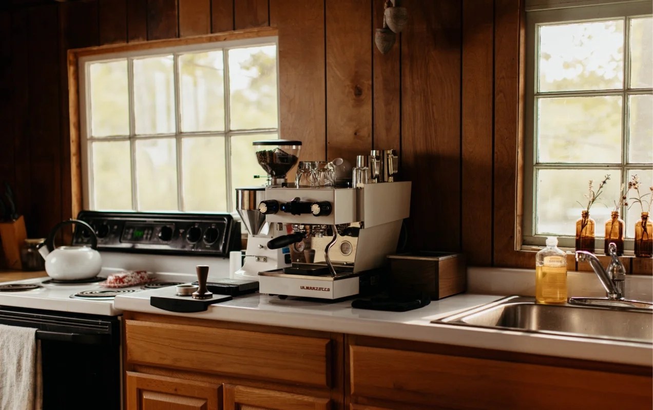 espresso machine on a beautiful counter