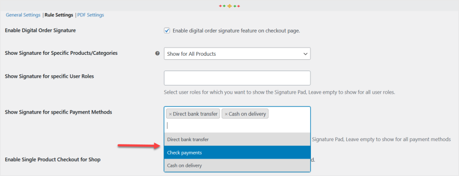 woocommerce digital order signature plugin