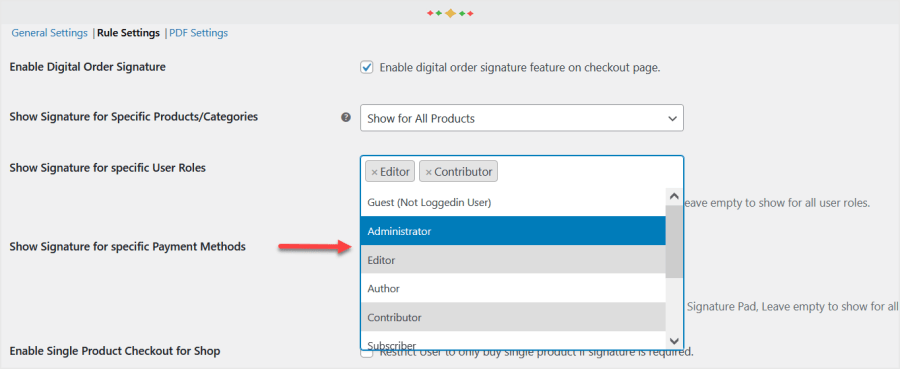 woocommerce digital order signature plugin