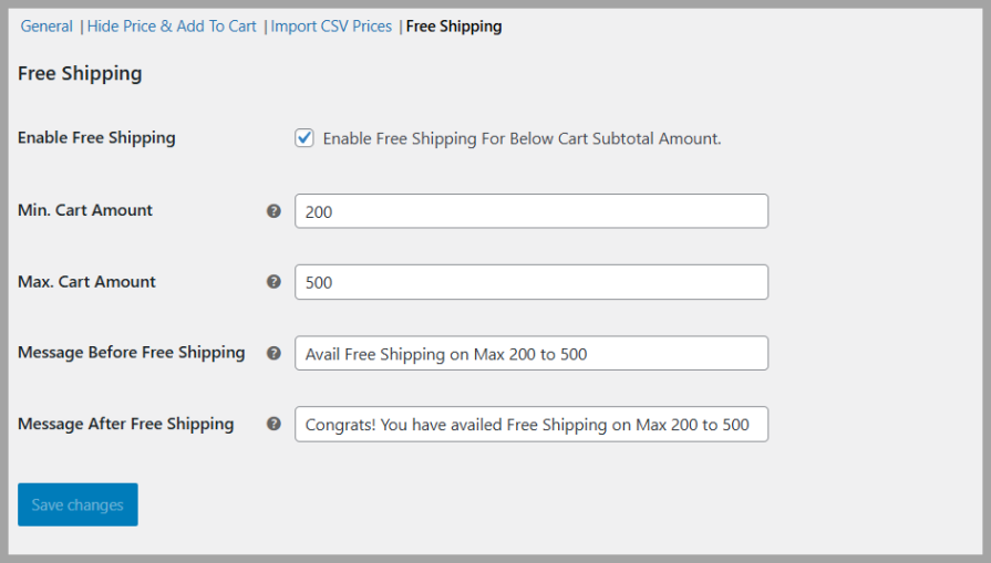 Offer Free Shipping in WooCommerce