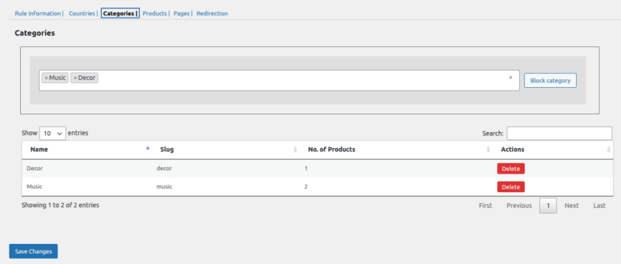 Hide Specific Categories