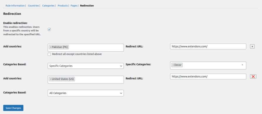 Redirect Restricted Users