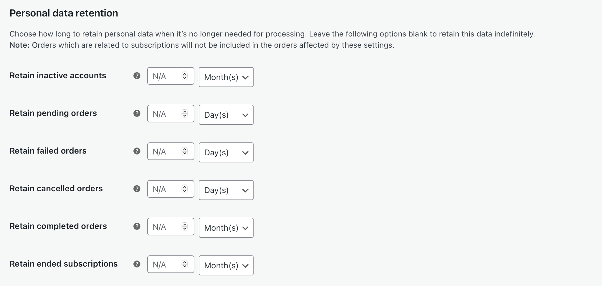 Accounts and Privacy Settings Documentation - WooCommerce