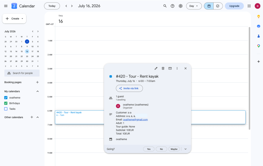 Google Calendar and iCal sync