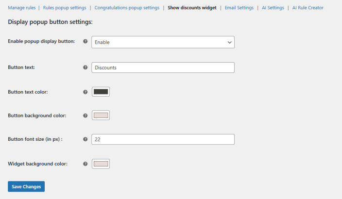 Show Discounts Widget