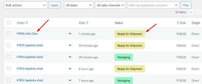 Set Custom Order Status Rules - Tyche Softwares Documentation