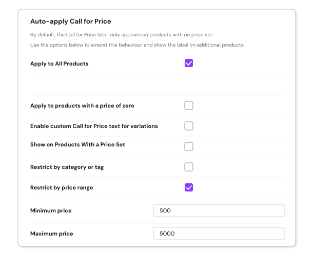 Engage Customers Based on Price Ranges