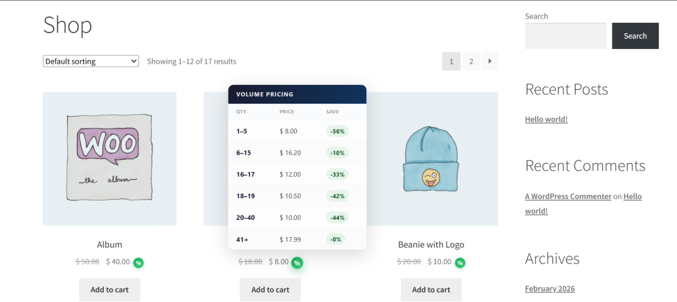 woocommerce product discount plugin