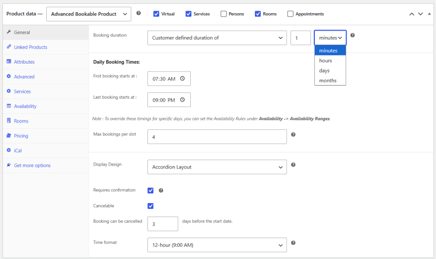 Flexible Booking Options