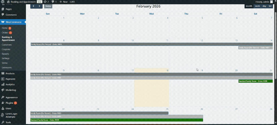 Manage Bookings with an Interactive Calendar