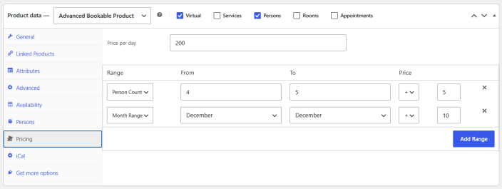 Product Level Settings (Pricing)