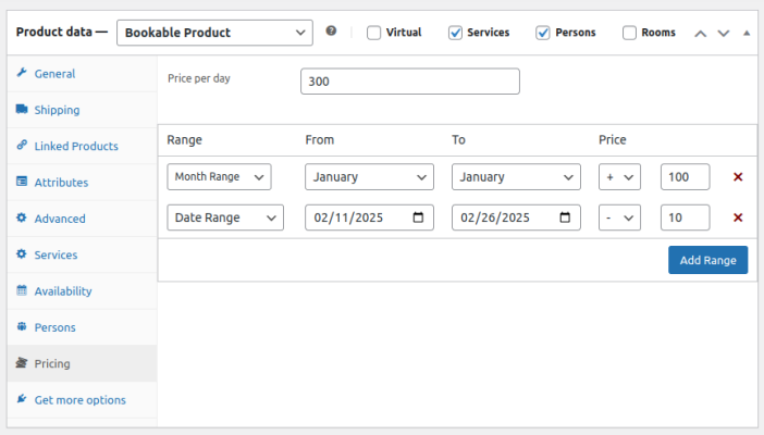 Product Level Settings (Pricing)